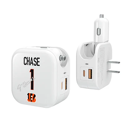 Keyscaper Ja'Marr Chase Cincinnati Bengals Ready 2-in-1 USB Charger