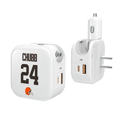 Keyscaper Nick Chubb Cleveland Browns Ready 2-in-1 USB Charger