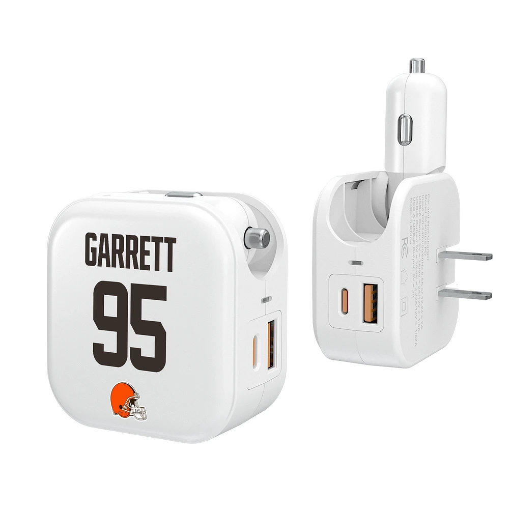 Keyscaper Myles Garrett Cleveland Browns Ready 2-in-1 USB Charger