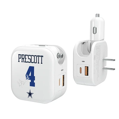 Keyscaper Dak Prescott Dallas Cowboys Ready 2-in-1 USB Charger