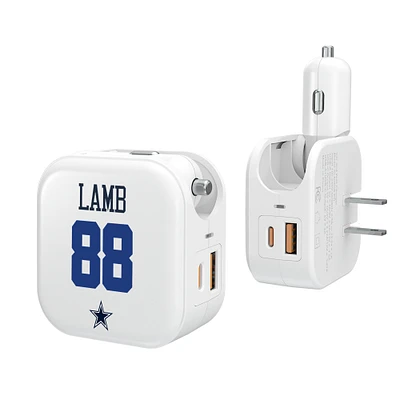 Keyscaper CeeDee Lamb Dallas Cowboys Ready 2-in-1 USB Charger