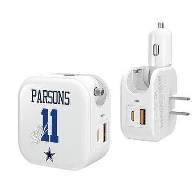 Keyscaper Micah Parsons Dallas Cowboys Ready 2-in-1 USB Charger