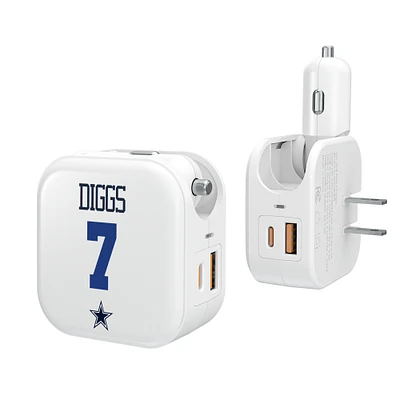 Keyscaper Trevon Diggs Dallas Cowboys Ready 2-in-1 USB Charger