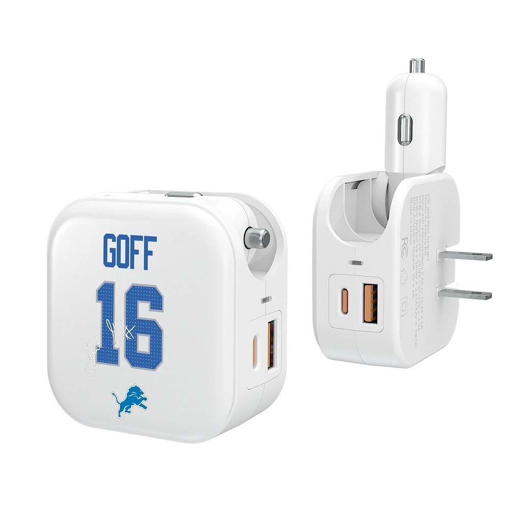 Keyscaper Jared Goff Detroit Lions Ready 2-in-1 USB Charger