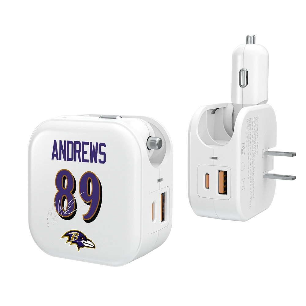 Keyscaper Mark Andrews Baltimore Ravens Ready 2-in-1 USB Charger
