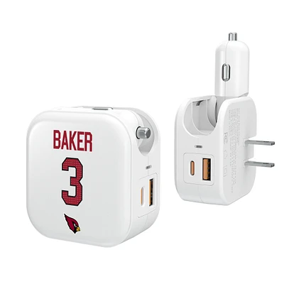 Keyscaper Budda Baker Arizona Cardinals Ready 2-in-1 USB Charger