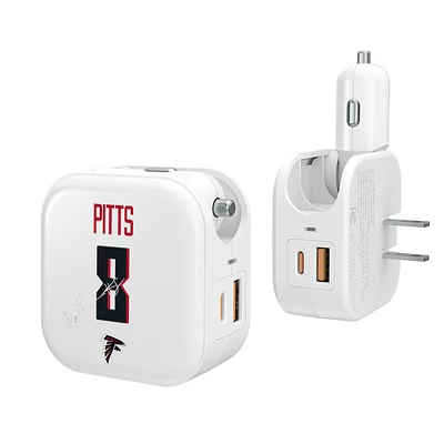 Keyscaper Kyle Pitts Atlanta Falcons Ready 2-in-1 USB Charger