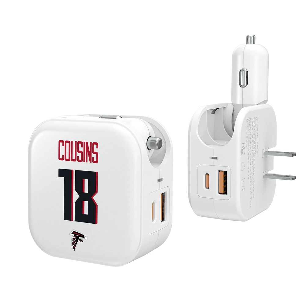 Keyscaper Kirk Cousins Atlanta Falcons Ready 2-in-1 USB Charger