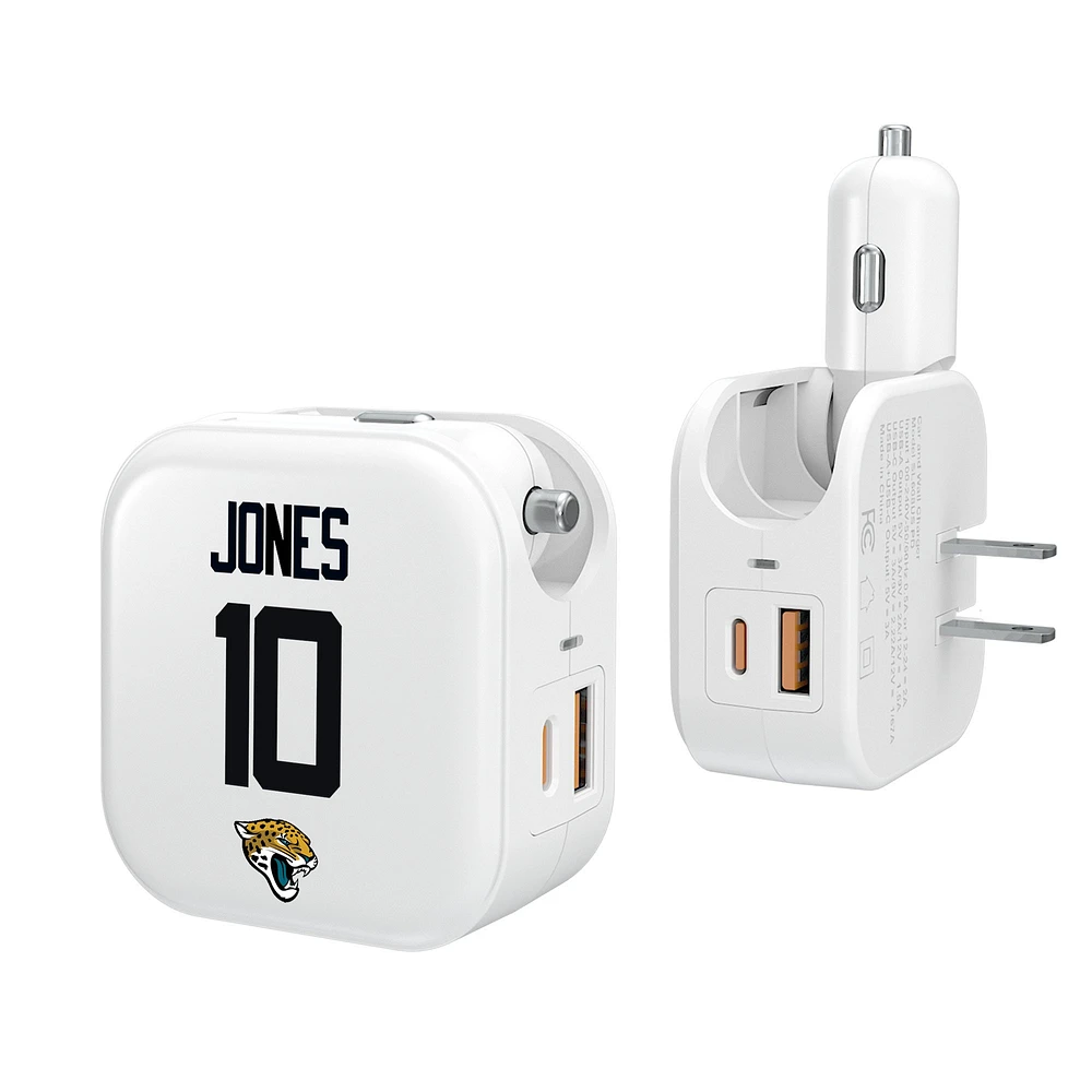 Keyscaper Mac Jones Jacksonville Jaguars Ready 2-in-1 USB Charger