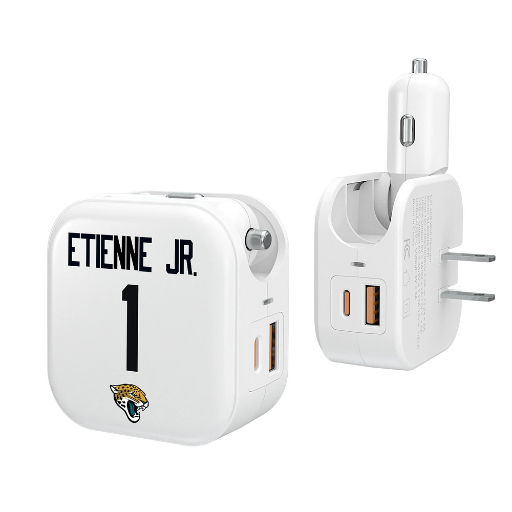 Keyscaper Travis Etienne Jacksonville Jaguars Ready 2-in-1 USB Charger