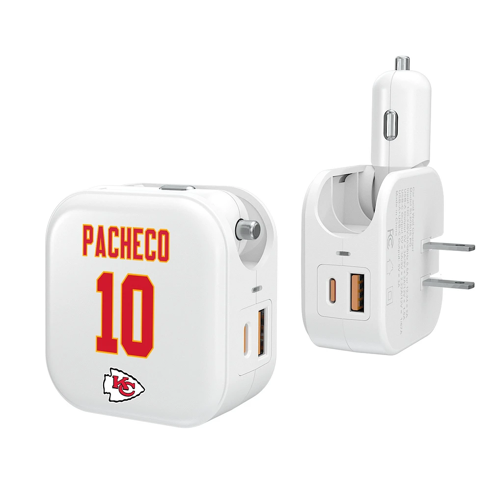 Keyscaper Isiah Pacheco Kansas City Chiefs Ready 2-in-1 USB Charger