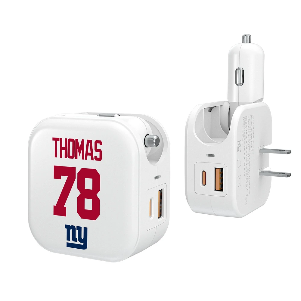 Keyscaper Andrew Thomas New York Giants Ready 2-in-1 USB Charger