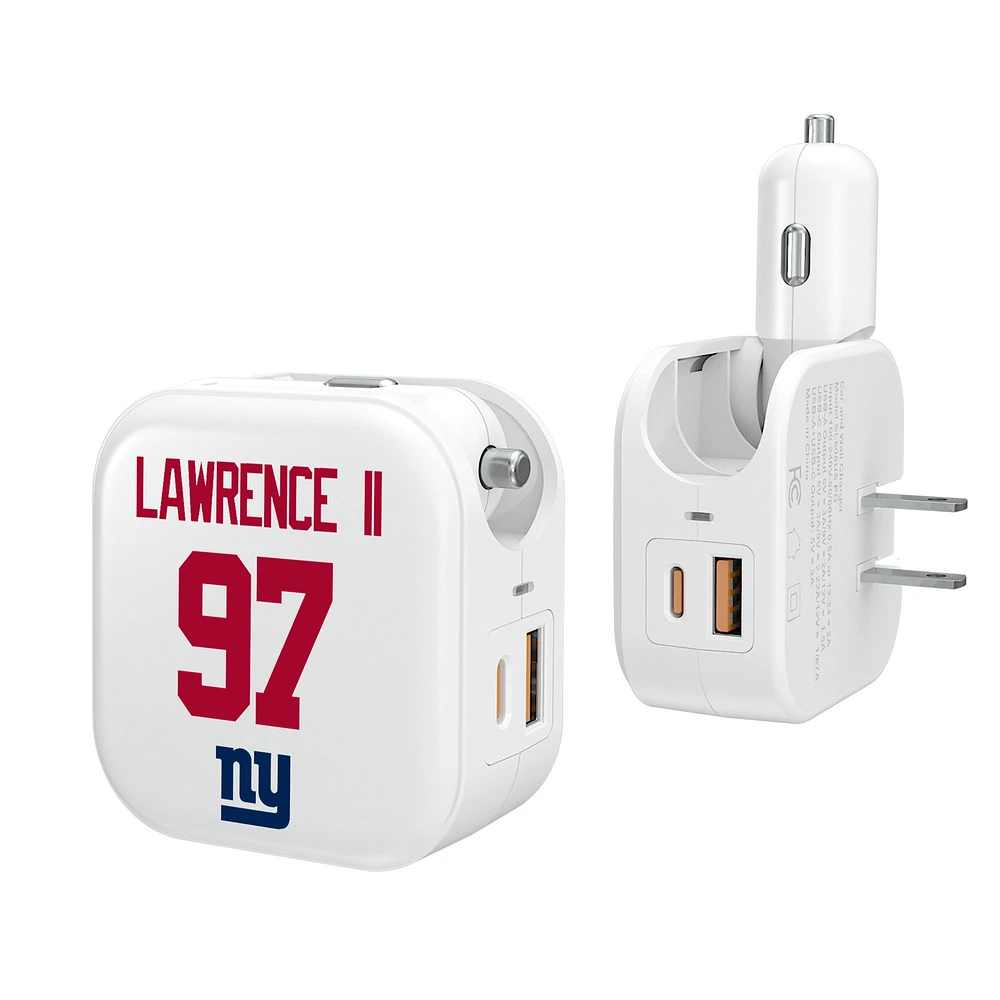 Keyscaper Dexter Lawrence II New York Giants Ready 2-in-1 USB Charger
