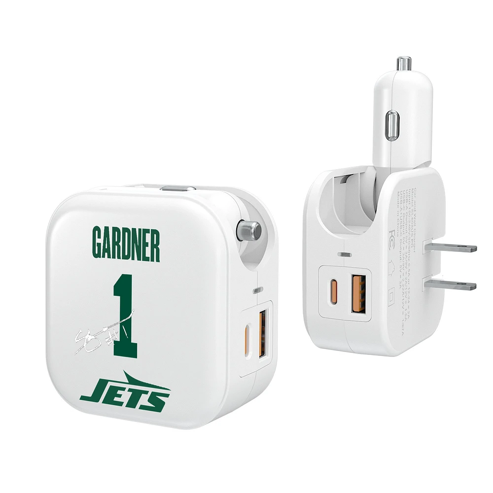 Keyscaper Ahmad Sauce Gardner New York Jets Ready 2-in-1 USB Charger