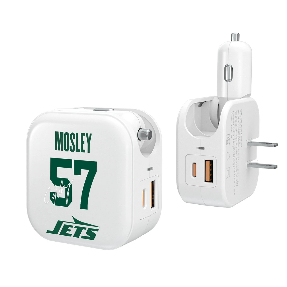 Keyscaper C.J. Mosley New York Jets Ready 2-in-1 USB Charger