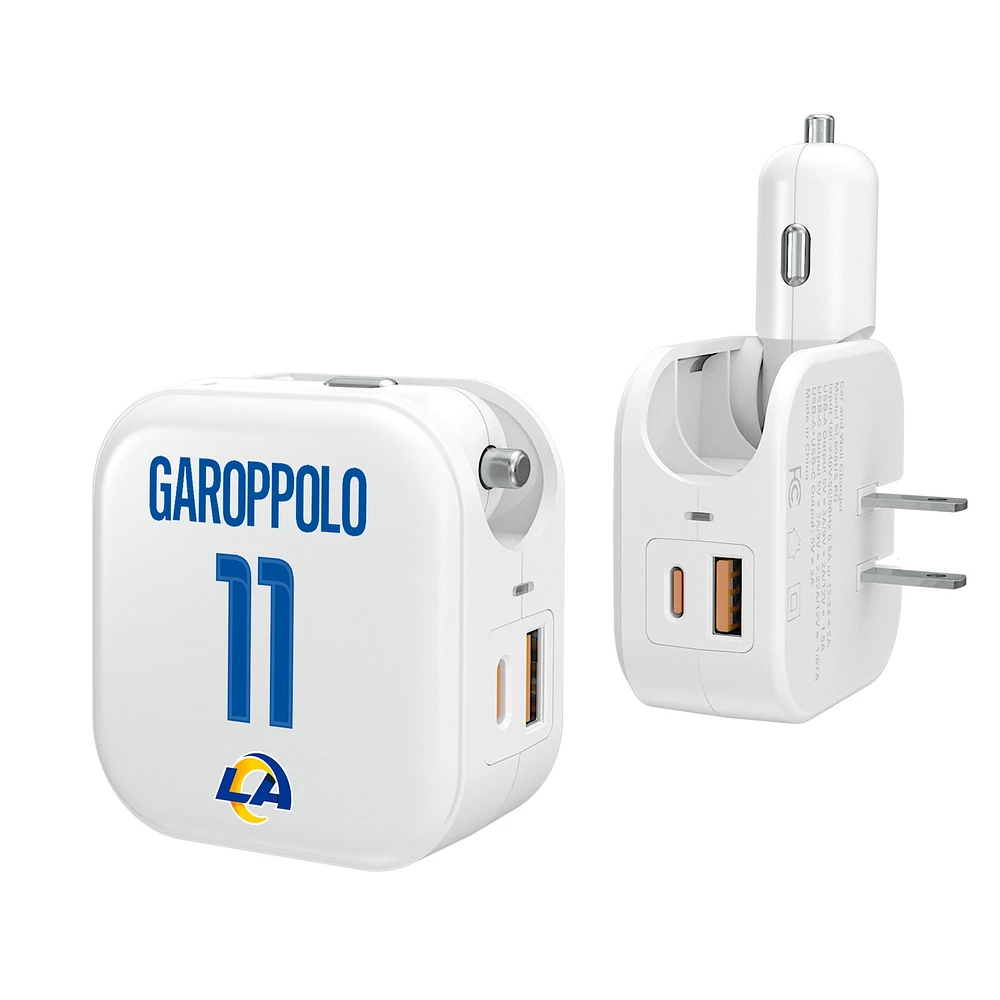 Keyscaper Jimmy Garoppolo Los Angeles Rams Ready 2-in-1 USB Charger
