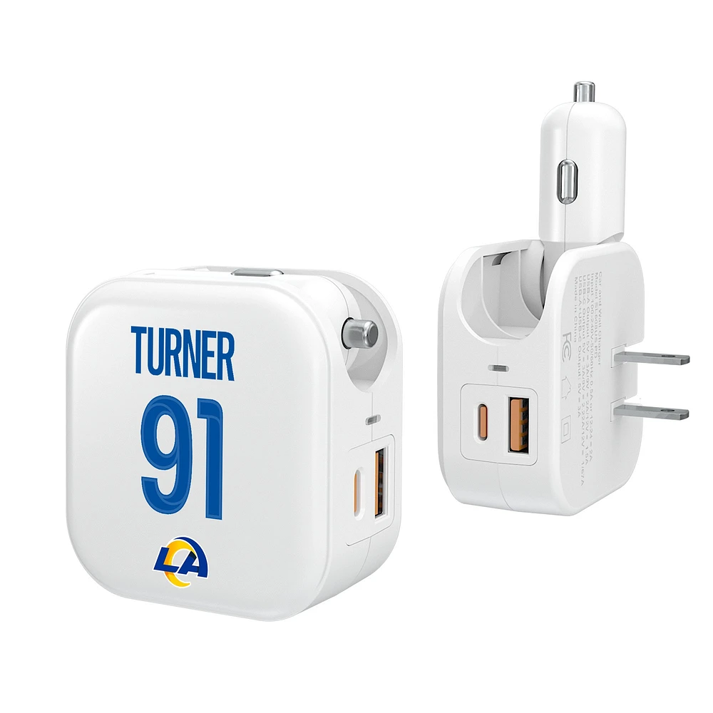 Keyscaper Kobie Turner Los Angeles Rams Ready 2-in-1 USB Charger
