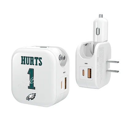Keyscaper Jalen Hurts Philadelphia Eagles Ready 2-in-1 USB Charger