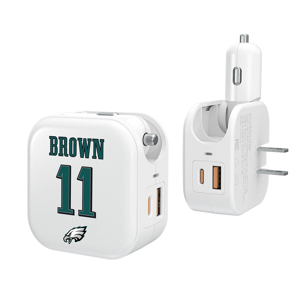 Keyscaper A.J. Brown Philadelphia Eagles Ready 2-in-1 USB Charger