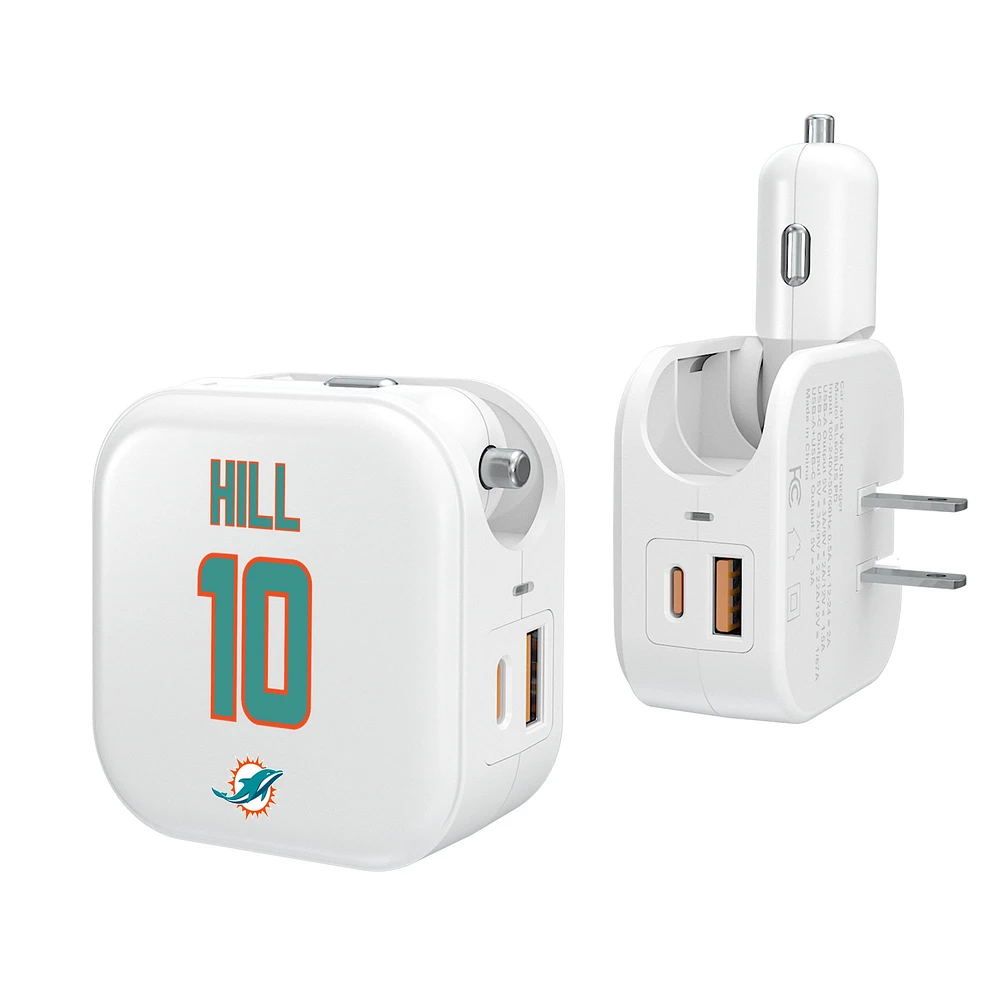 Keyscaper Tyreek Hill Miami Dolphins Ready 2-in-1 USB Charger