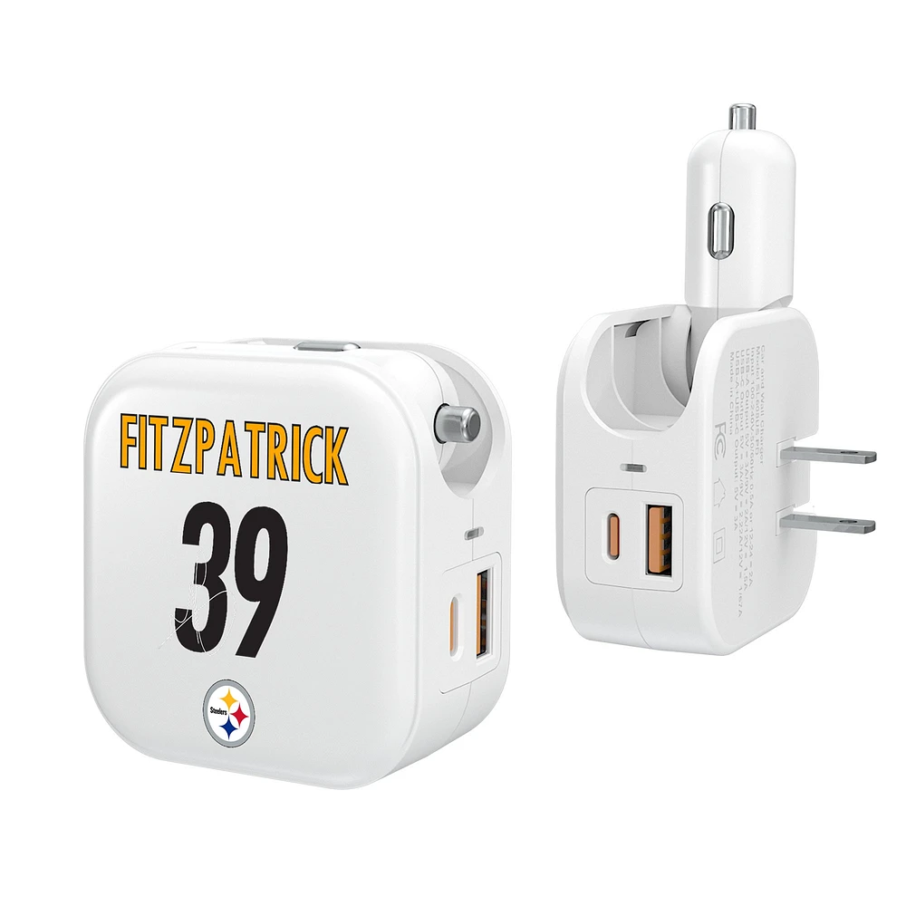 Keyscaper Minkah Fitzpatrick Pittsburgh Steelers Ready 2-in-1 USB Charger