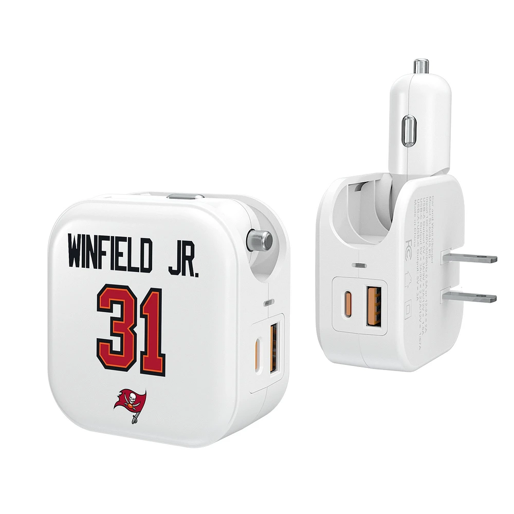 Keyscaper Antoine Winfield Jr. Tampa Bay Buccaneers Ready 2-in-1 USB Charger