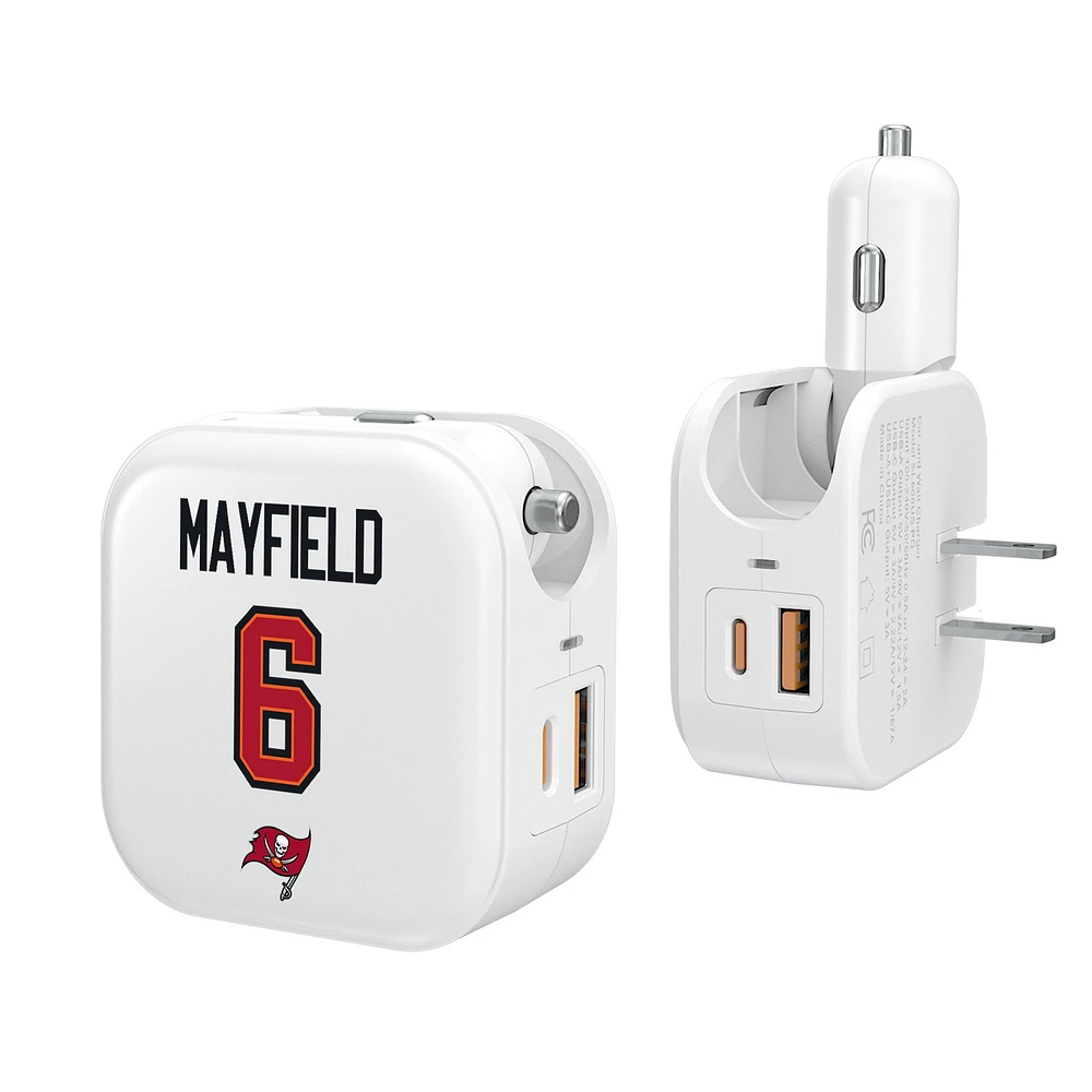 Keyscaper Baker Mayfield Tampa Bay Buccaneers Ready 2-in-1 USB Charger
