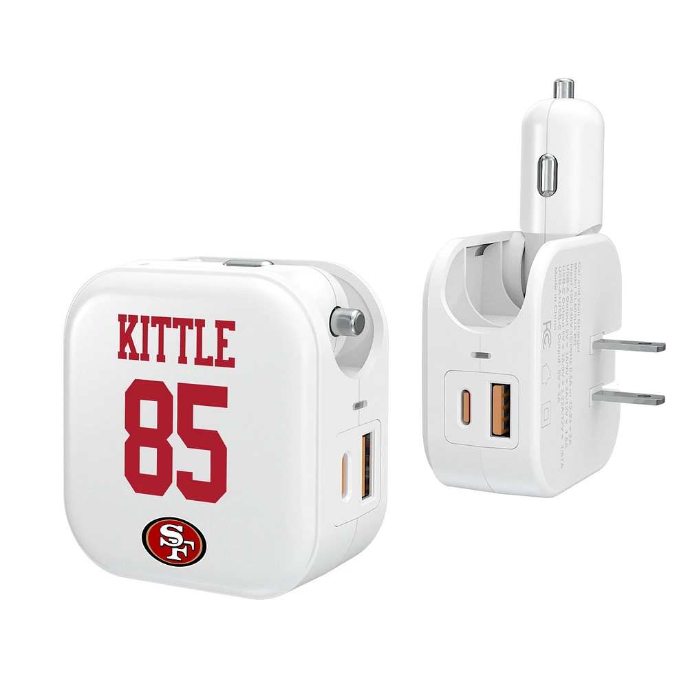 Keyscaper George Kittle San Francisco 49ers Ready 2-in-1 USB Charger