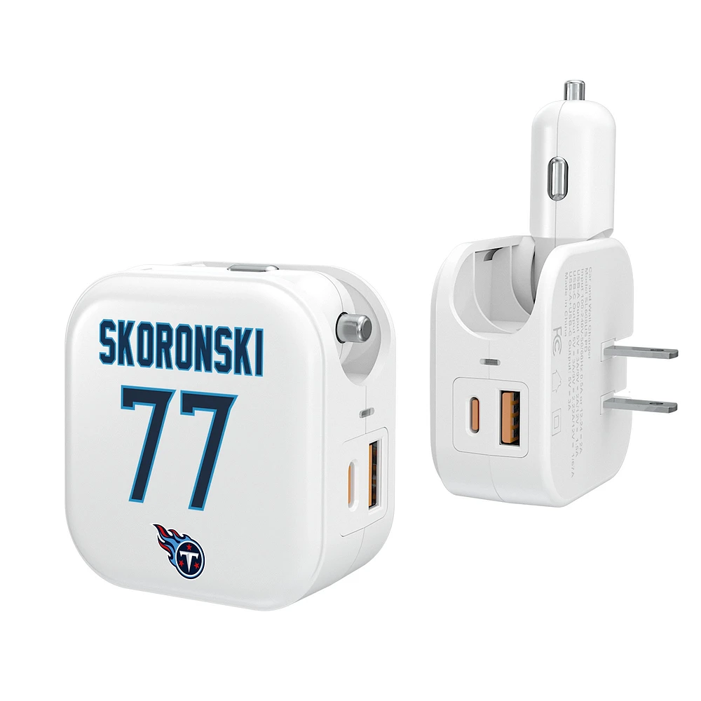 Keyscaper Peter Skoronski Tennessee Titans Ready 2-in-1 USB Charger