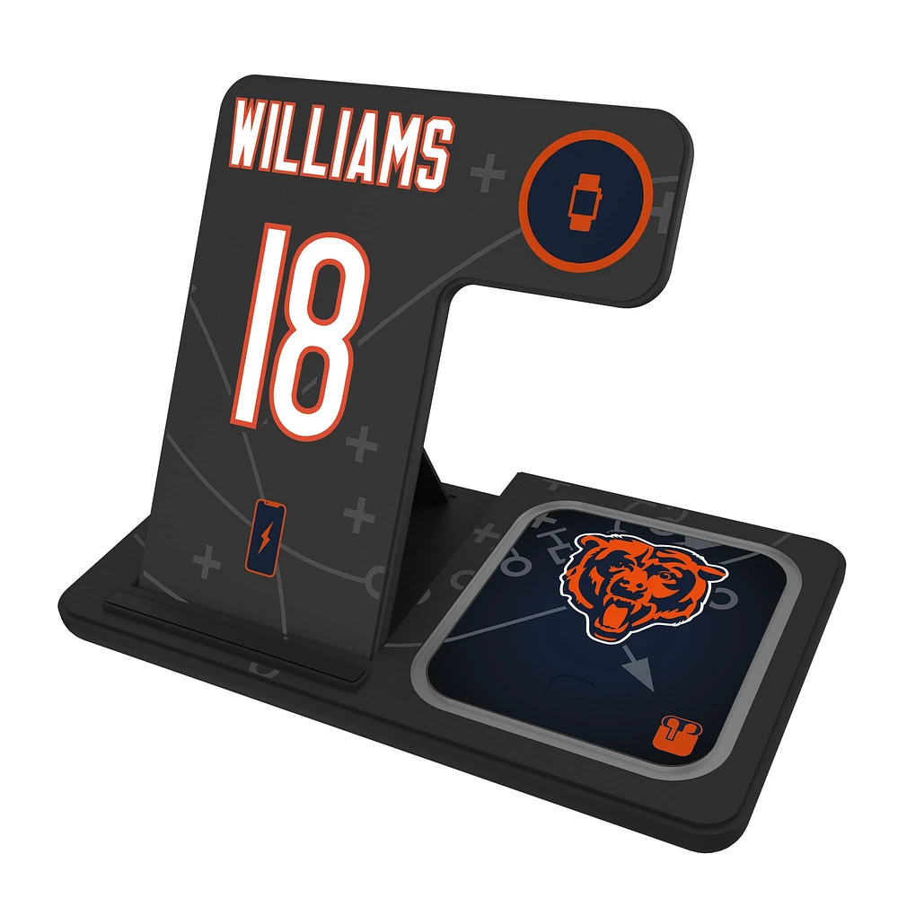 Keyscaper Caleb Williams Chicago Bears Ready 3-in-1 Charging Station