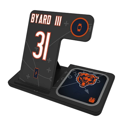 Keyscaper Kevin Byard III Chicago Bears Ready 3-in-1 Charging Station