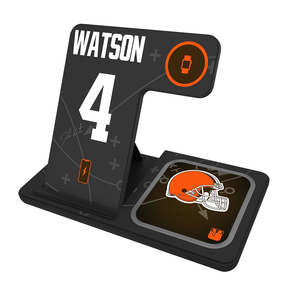 Keyscaper Deshaun Watson Cleveland Browns Ready 3-in-1 Charging Station