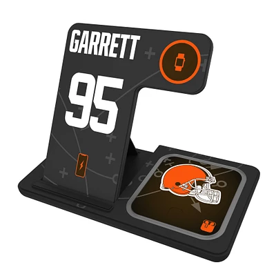 Keyscaper Myles Garrett Cleveland Browns Ready 3-in-1 Charging Station