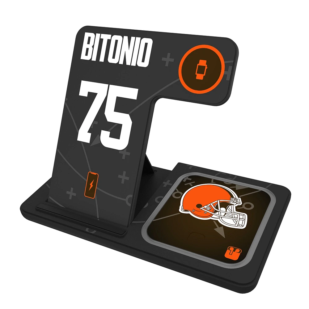 Keyscaper Joel Bitonio Cleveland Browns Ready 3-in-1 Charging Station