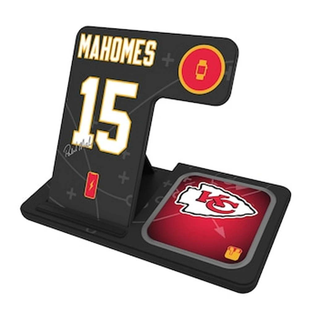 Keyscaper Patrick Mahomes Kansas City Chiefs Ready 3-in-1 Charging Station