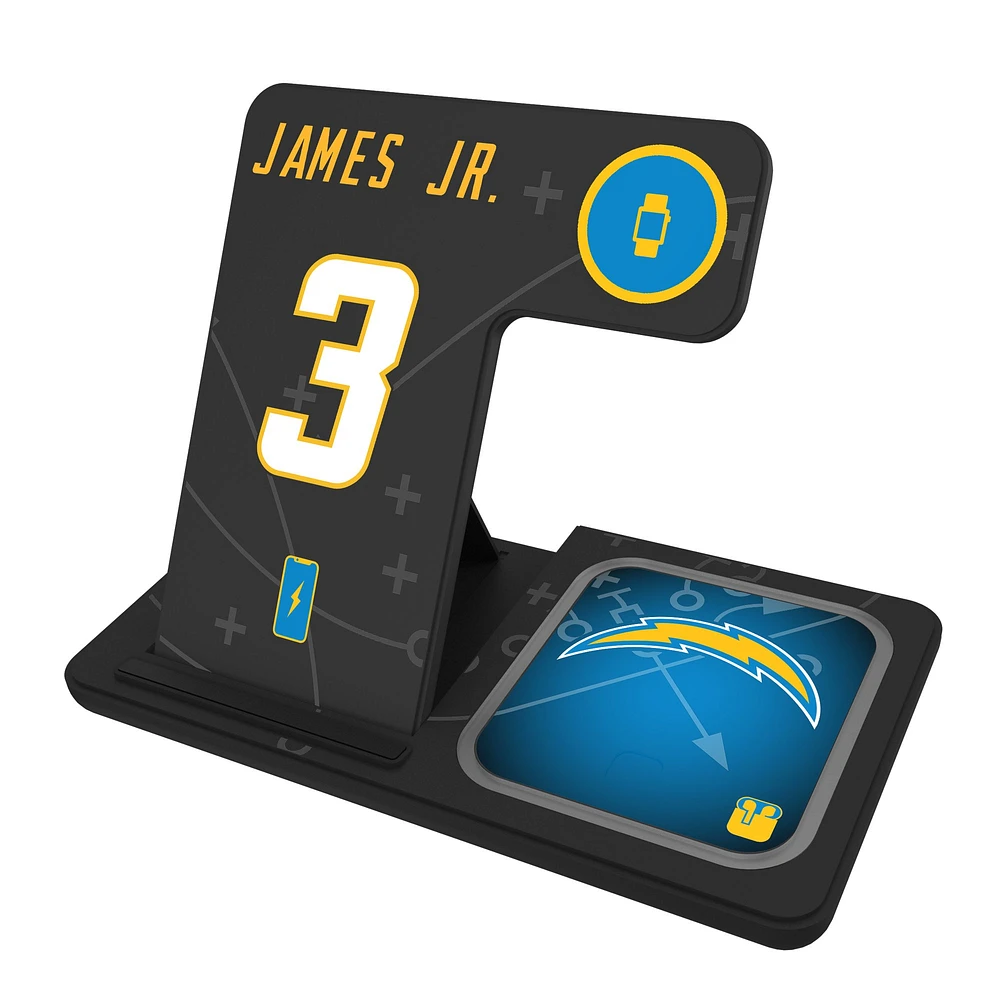Keyscaper Derwin James Jr. Los Angeles Chargers Ready 3-in-1 Charging Station