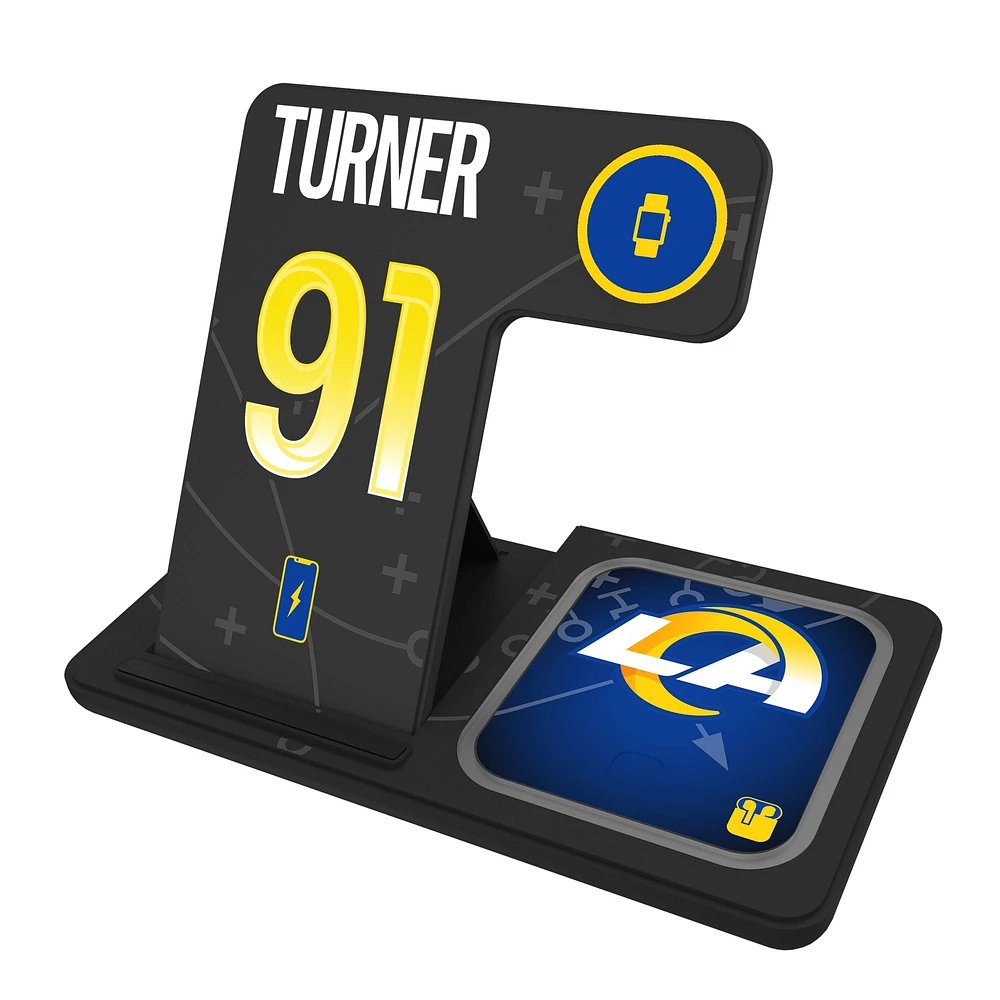 Keyscaper Kobie Turner Los Angeles Rams Ready 3-in-1 Charging Station