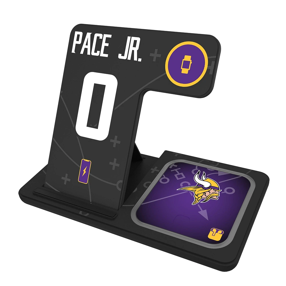 Keyscaper Ivan Pace Jr Minnesota Vikings Ready 3-in-1 Charging Station