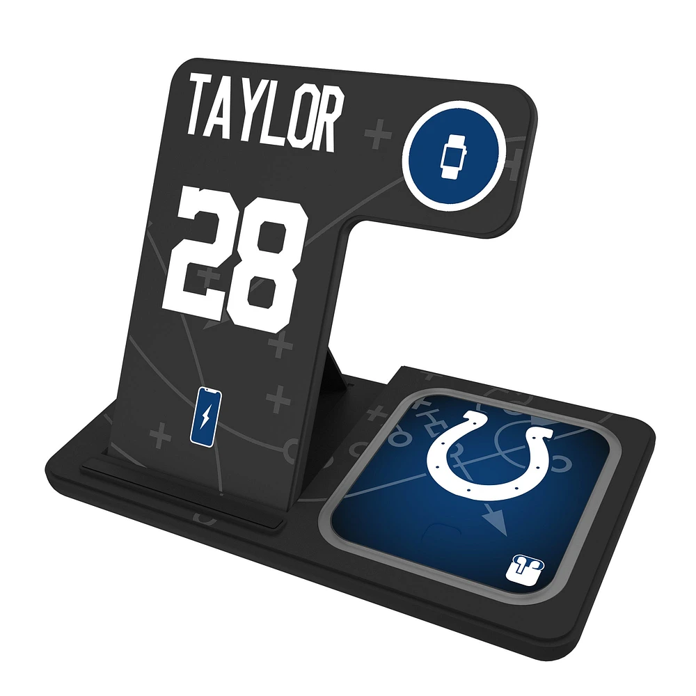 Keyscaper Jonathan Taylor Indianapolis Colts Ready 3-in-1 Charging Station