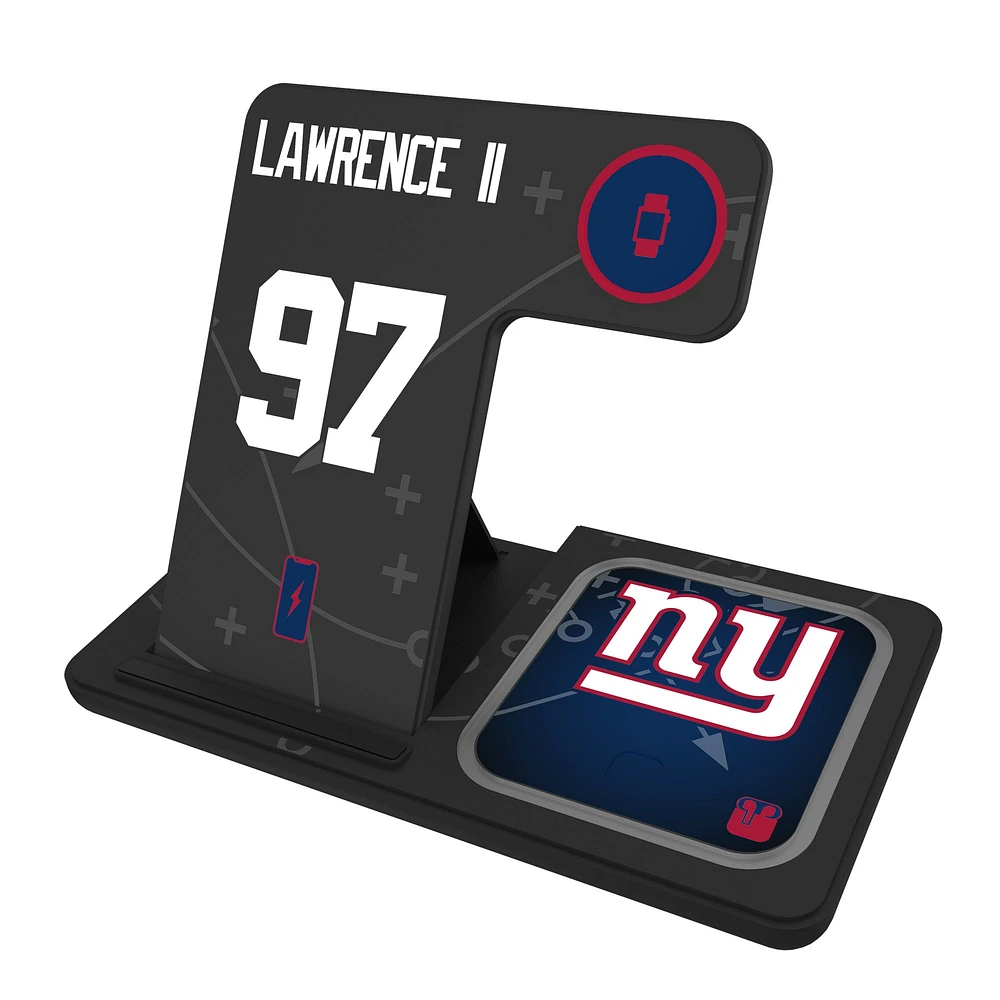 Keyscaper Dexter Lawrence II New York Giants Ready 3-in-1 Charging Station