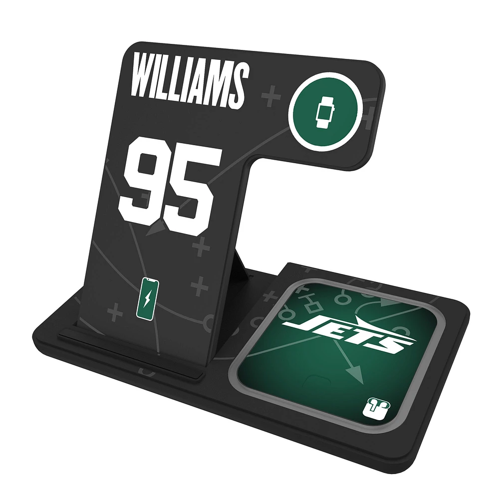 Keyscaper Quinnen Williams New York Jets Ready 3-in-1 Charging Station