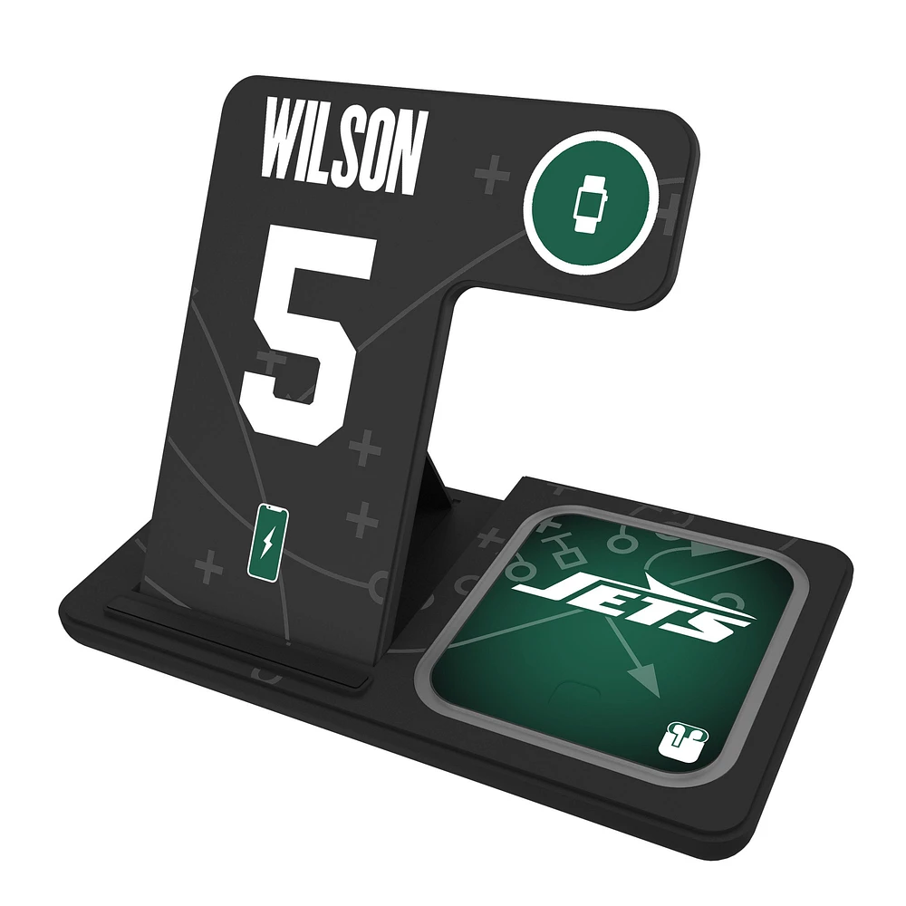 Keyscaper Garrett Wilson New York Jets Ready 3-in-1 Charging Station