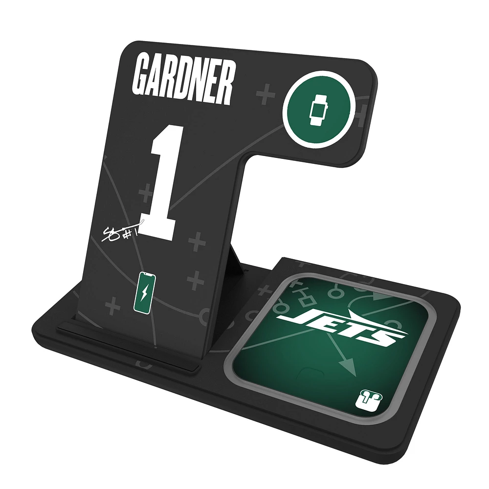 Keyscaper Ahmad Sauce Gardner New York Jets Ready 3-in-1 Charging Station