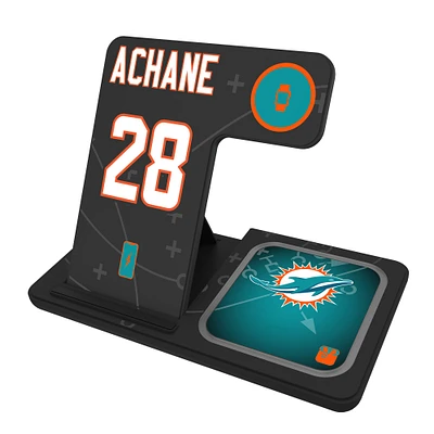 Keyscaper De’Von Achane Miami Dolphins Ready 3-in-1 Charging Station