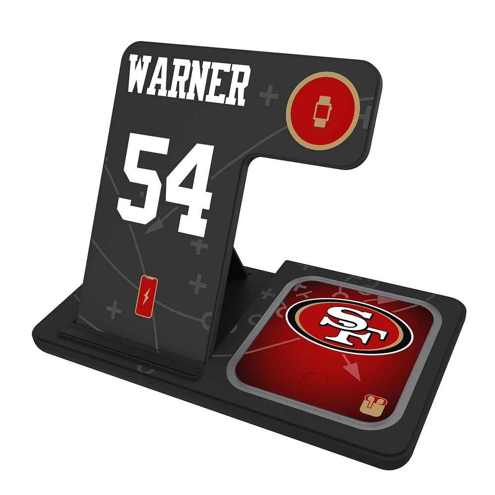 Keyscaper Fred Warner San Francisco 49ers Ready 3-in-1 Charging Station