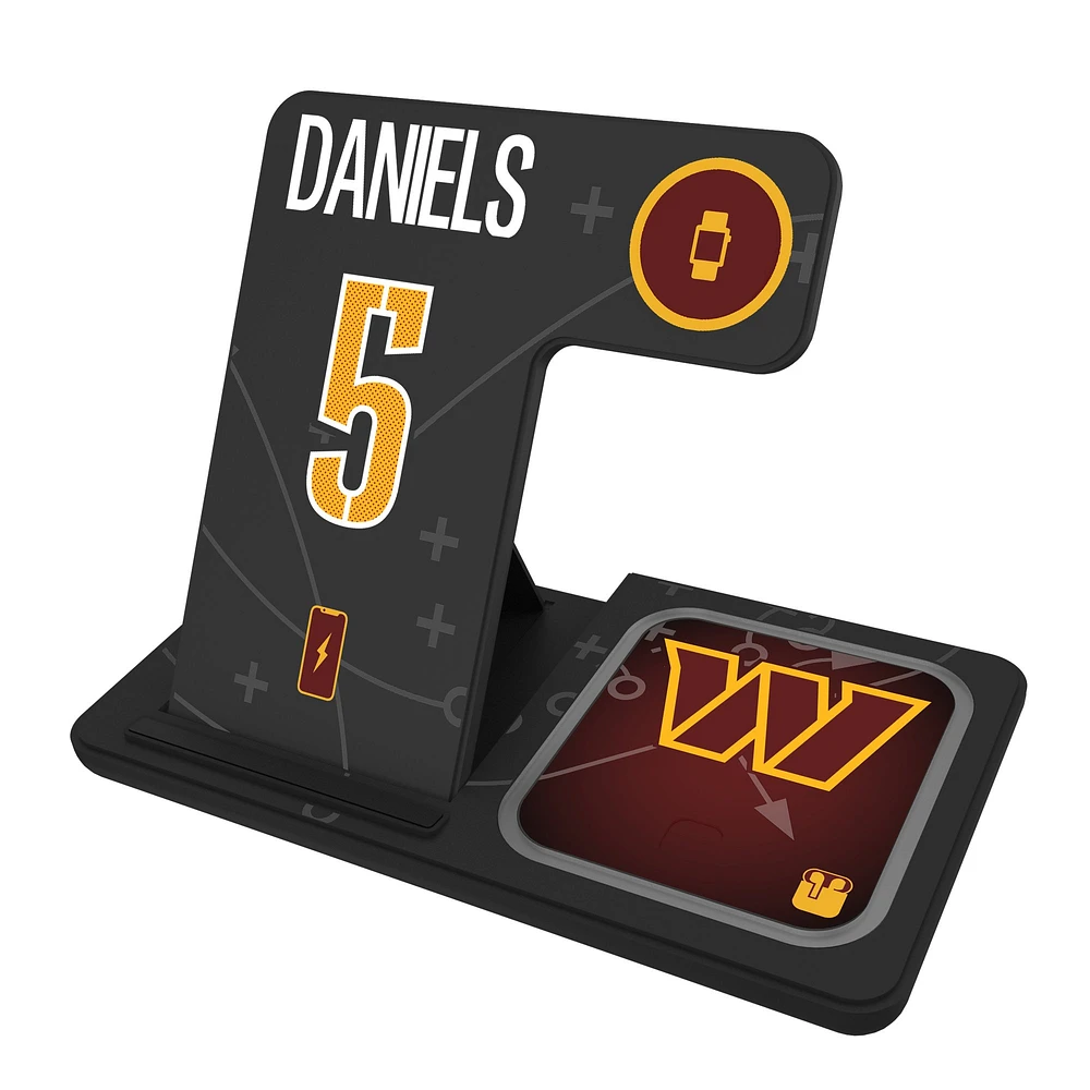 Keyscaper Jayden Daniels Washington Commanders Ready 3-in-1 Charging Station