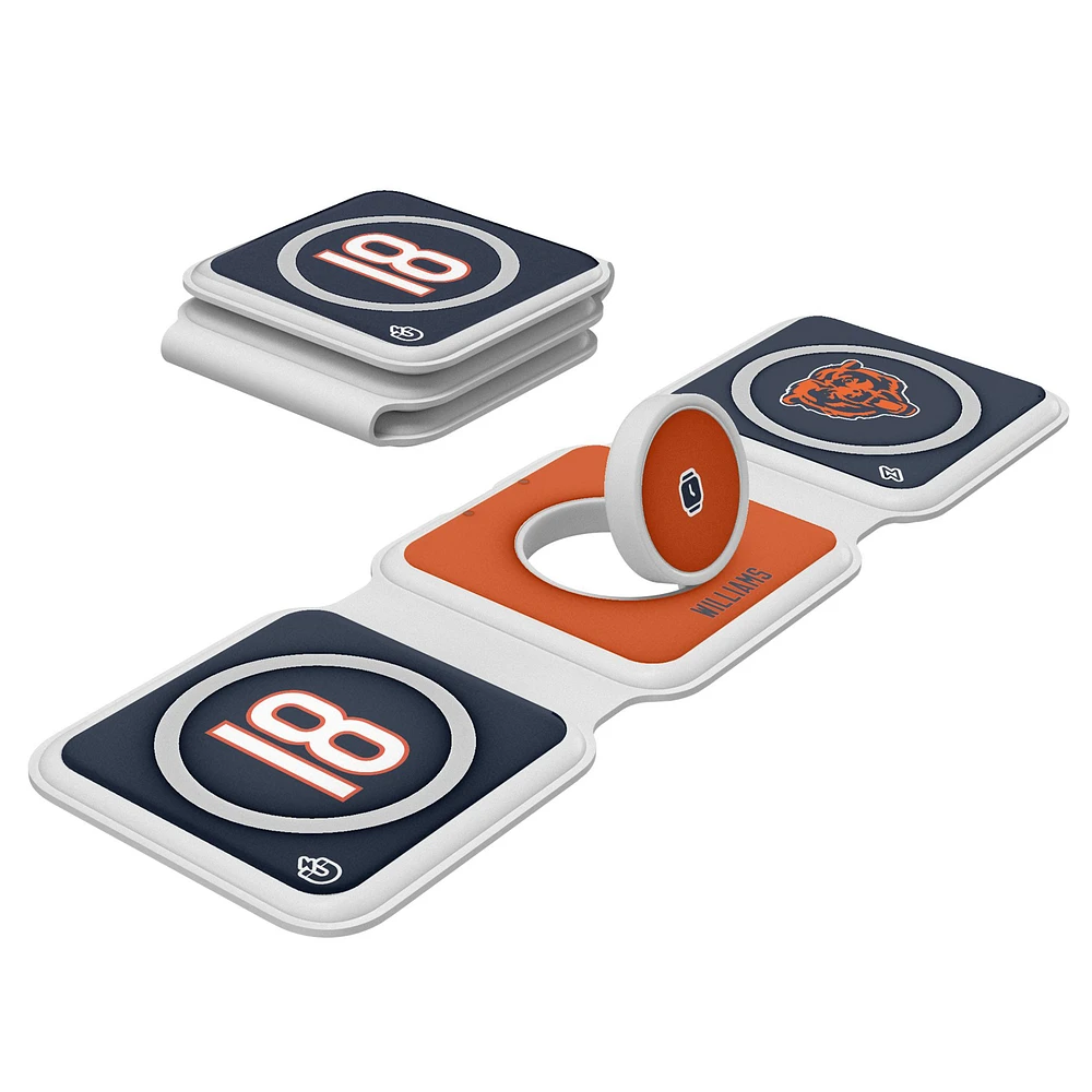 Keyscaper Caleb Williams Chicago Bears 3-in-1 Foldable Charger