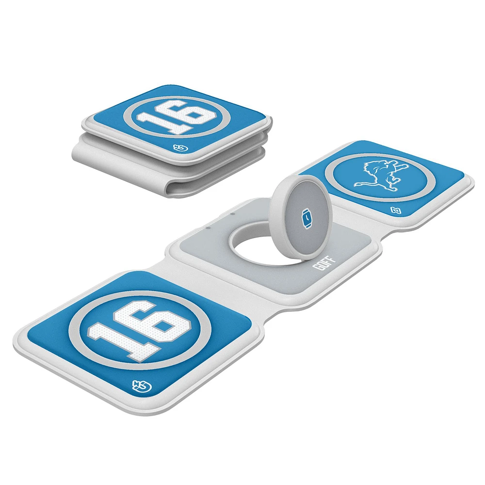 Keyscaper Jared Goff Detroit Lions 3-in-1 Foldable Charger