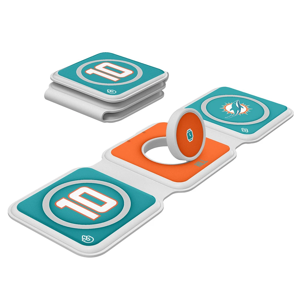 Keyscaper Tyreek Hill Miami Dolphins 3-in-1 Foldable Charger