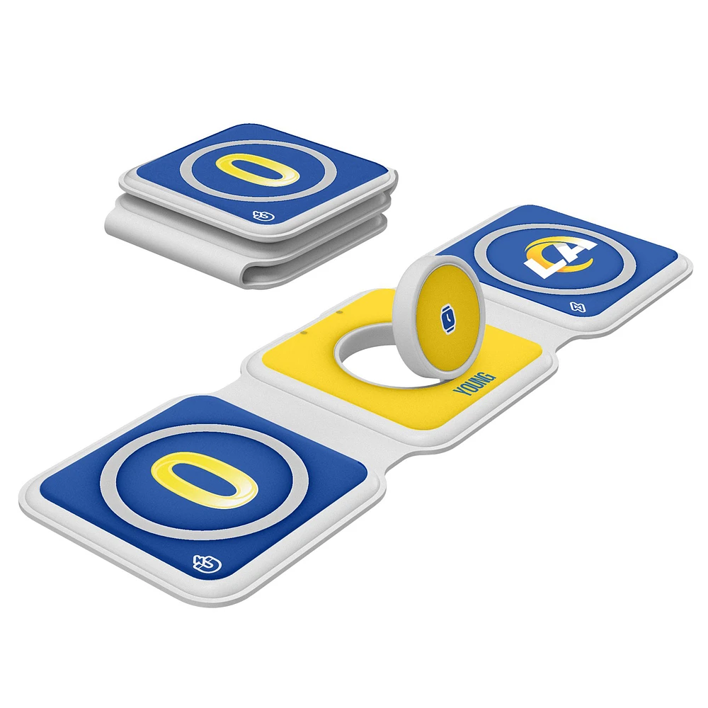 Keyscaper Byron Young Los Angeles Rams 3-in-1 Foldable Charger